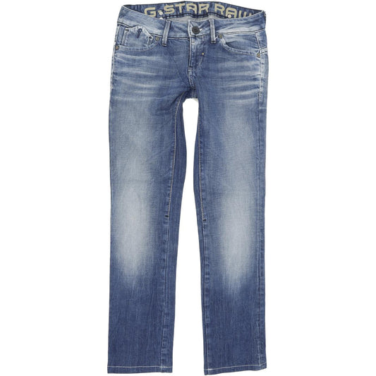 G-Star Corvet Women Blue Straight Regular Stretch Jeans W27 L30