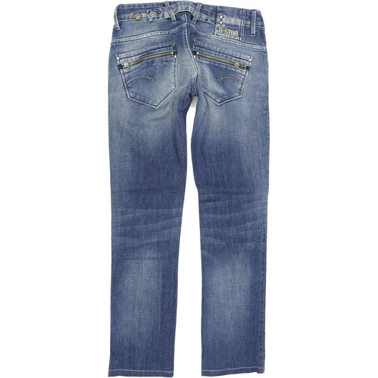 G-Star Corvet Women Blue Straight Regular Stretch Jeans W27 L30