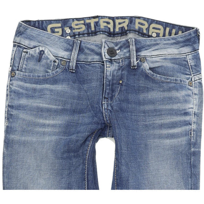 G-Star Corvet Women Blue Straight Regular Stretch Jeans W27 L30