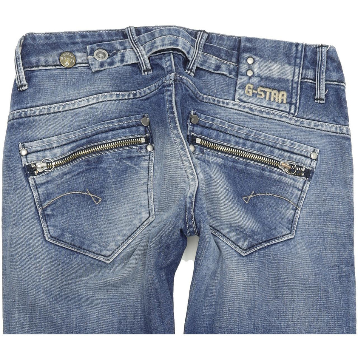 G-Star Corvet Women Blue Straight Regular Stretch Jeans W27 L30