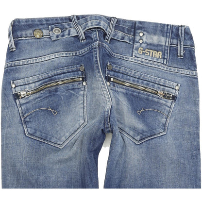 G-Star Corvet Women Blue Straight Regular Stretch Jeans W27 L30