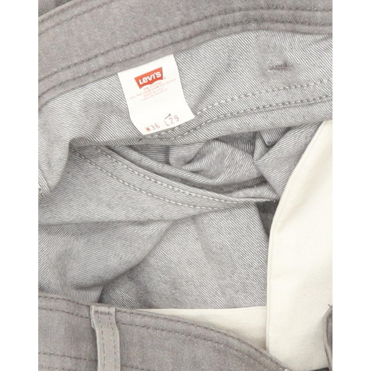 Levi's Made in USA Men Grey Straight Regular Stretch Jeans W36 L27