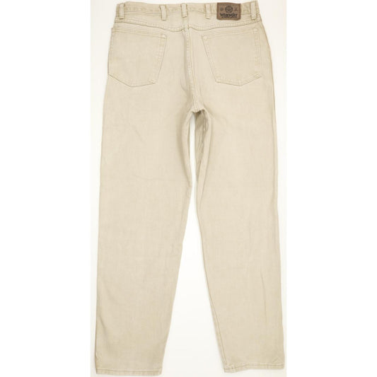 Wrangler Men Beige Tapered Regular Jeans W35 L33