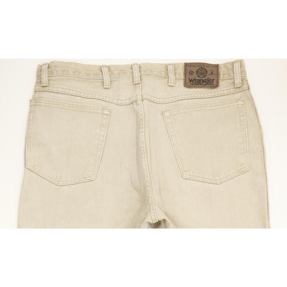 Wrangler Men Beige Tapered Regular Jeans W35 L33