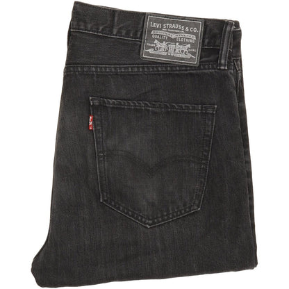Levi's Men Black Straight Slim Jeans W36 L31