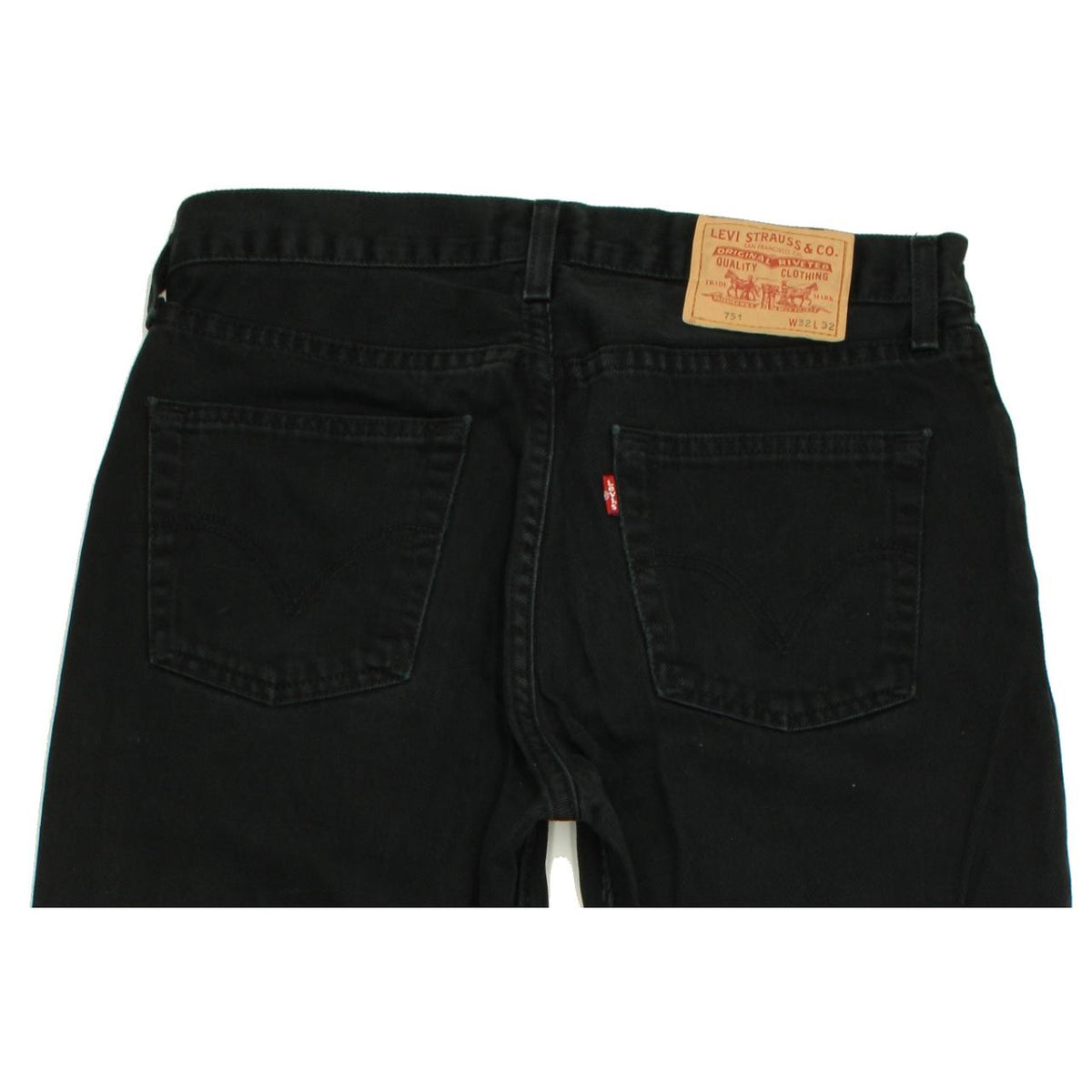 Levi's 751 Men Black Straight Regular Jeans W32 L31