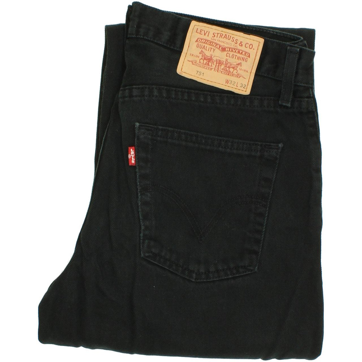 Levi's 751 Men Black Straight Regular Jeans W32 L31