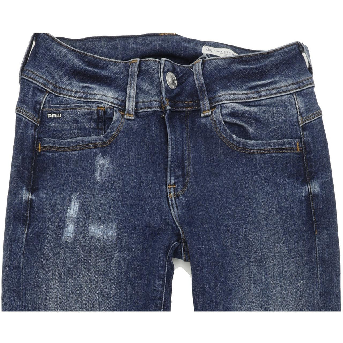 G-Star Lynn D-Mid Women Blue Skinny Slim Stretch Jeans W28 L36