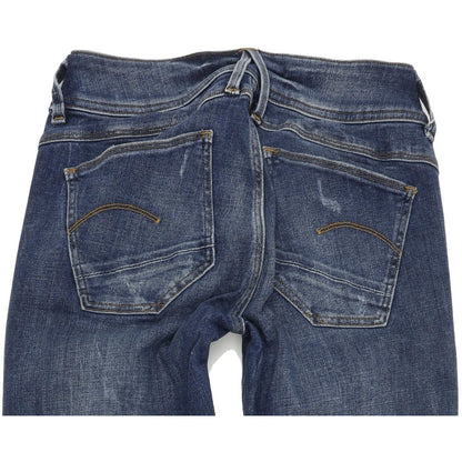 G-Star Lynn D-Mid Women Blue Skinny Slim Stretch Jeans W28 L36