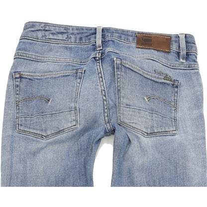 G-Star 3301 Women Blue Straight Regular Stretch Jeans W29 L32