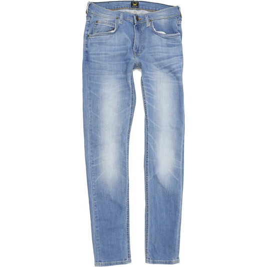 Lee Luke Men Blue Straight Slim Stretch Jeans W28 L32