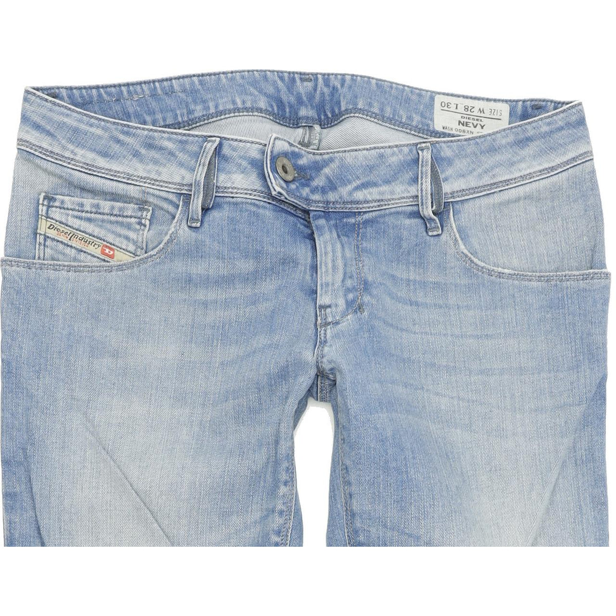 Diesel Nevy 008XN Women Blue Straight Regular Stretch Jeans W28 L30