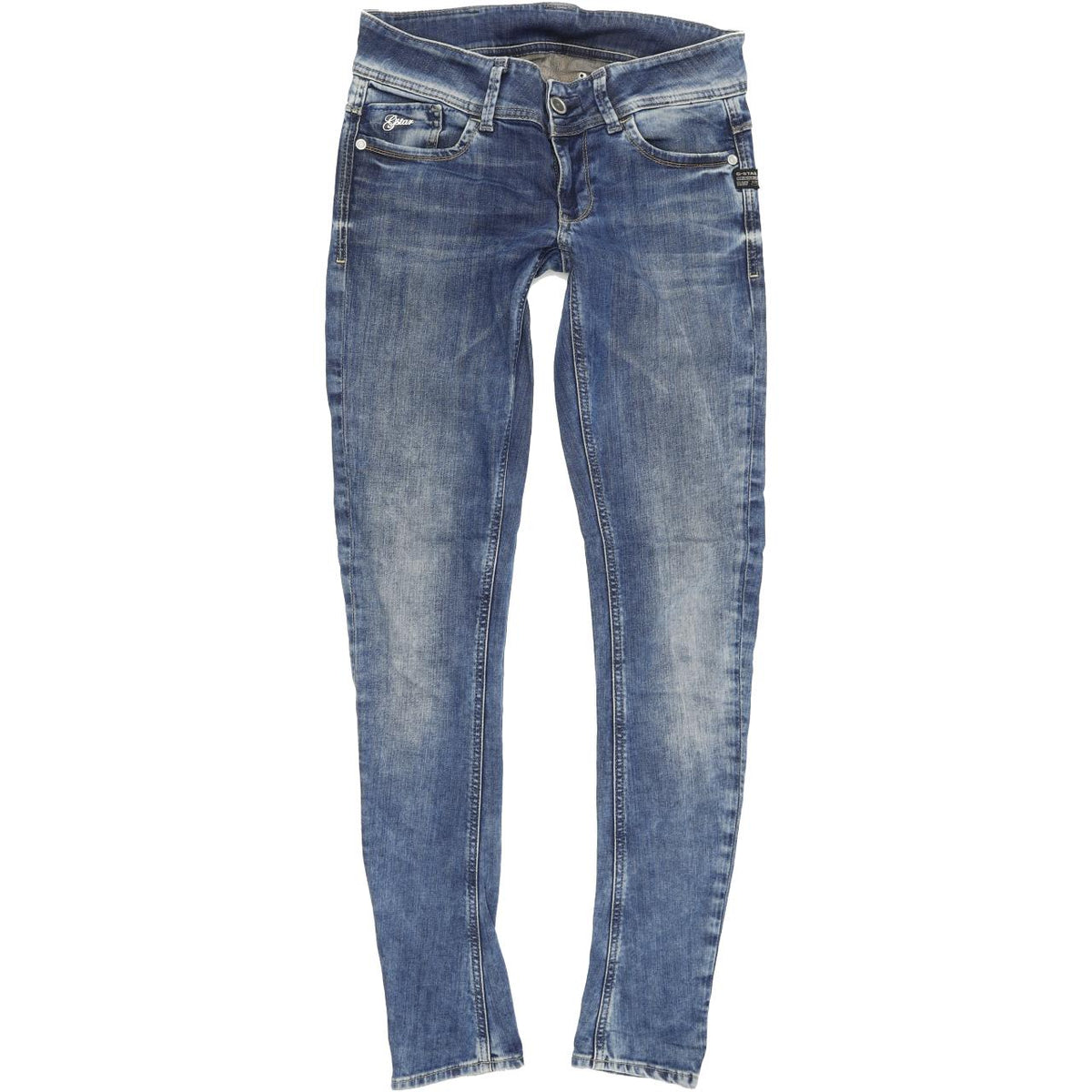 G-Star Lynn Women Blue Skinny Slim Stretch Jeans W28 L32