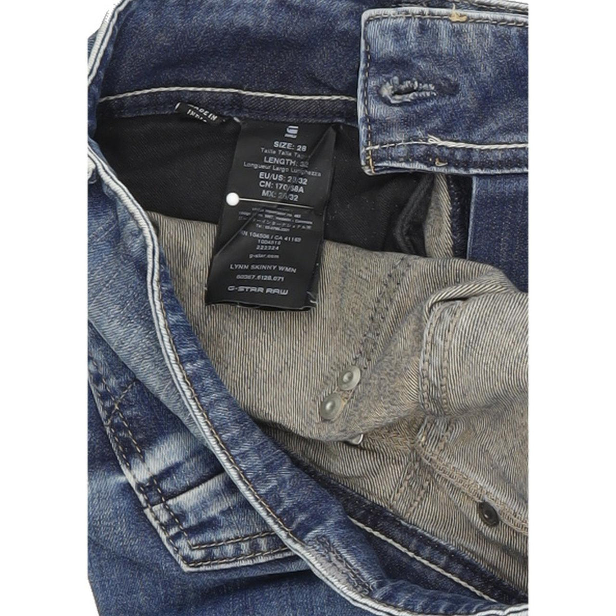 G-Star Lynn Women Blue Skinny Slim Stretch Jeans W28 L32