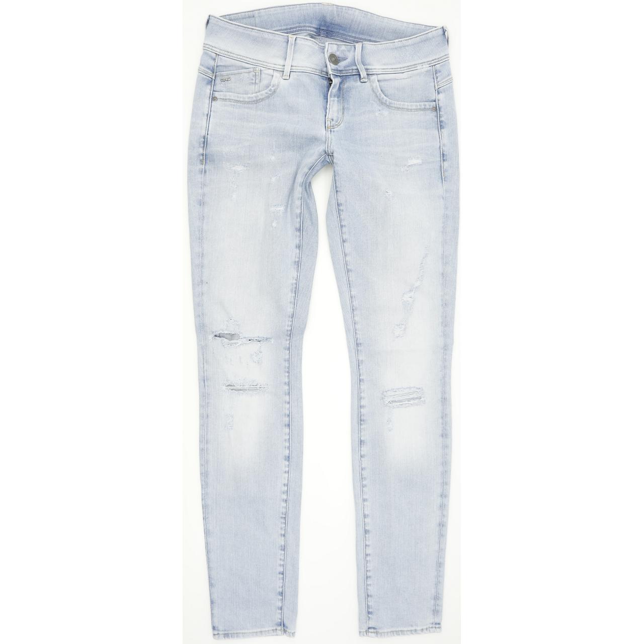 G-Star Women Blue Straight Slim Stretch Jeans W28 L32