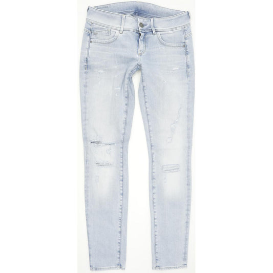 G-Star Women Blue Straight Slim Stretch Jeans W28 L32