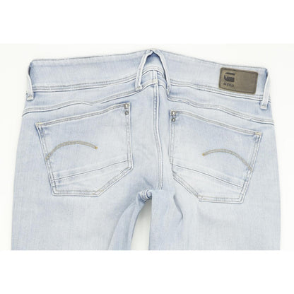 G-Star Women Blue Straight Slim Stretch Jeans W28 L32