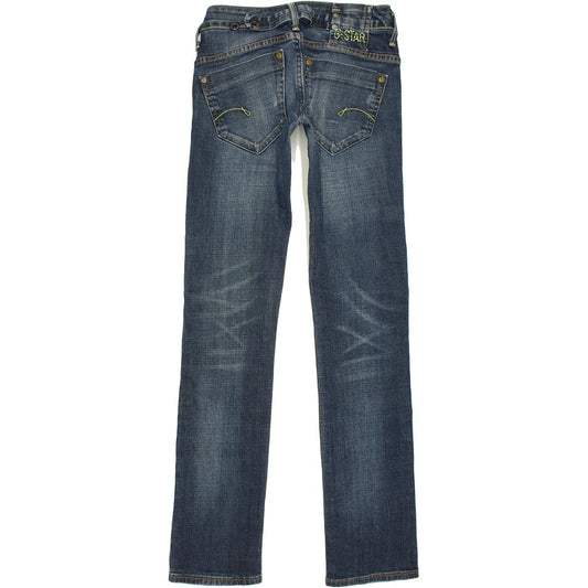 G-Star Midge Women Blue Straight Slim Stretch Jeans W26 L32