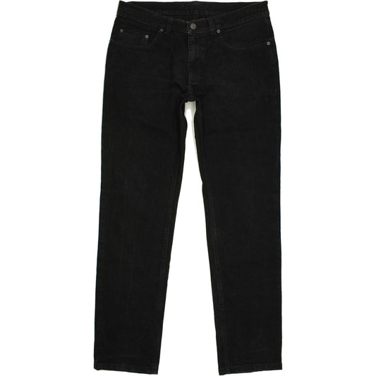 Pioneer Five Pocket Men Black Straight Regular Stretch Jeans W36 L34