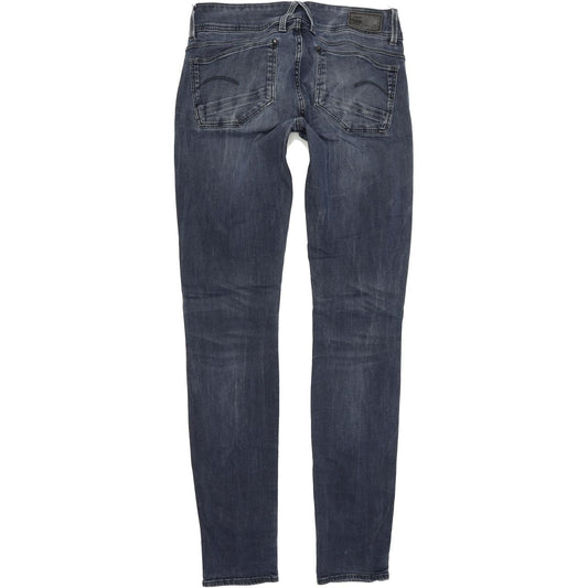 G-Star Lynn Mid Women Blue Skinny Slim Stretch Jeans W28 L34