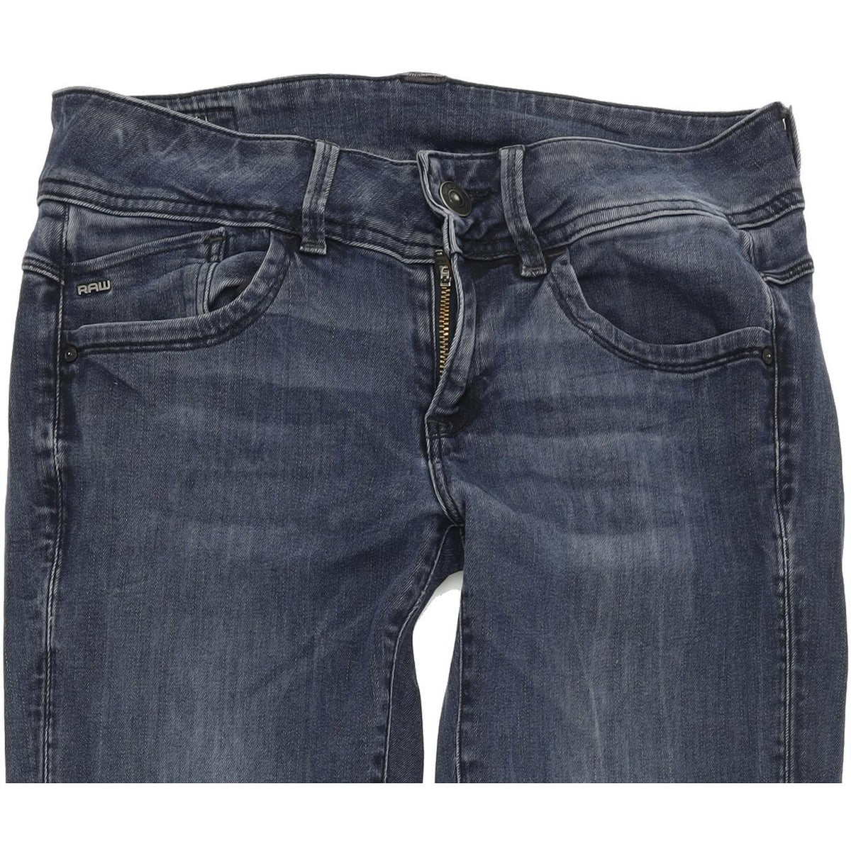 G-Star Lynn Mid Women Blue Skinny Slim Stretch Jeans W28 L34