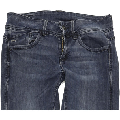 G-Star Lynn Mid Women Blue Skinny Slim Stretch Jeans W28 L34