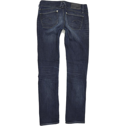 G-Star Lynn Women Blue Straight Regular Stretch Jeans W27 L32