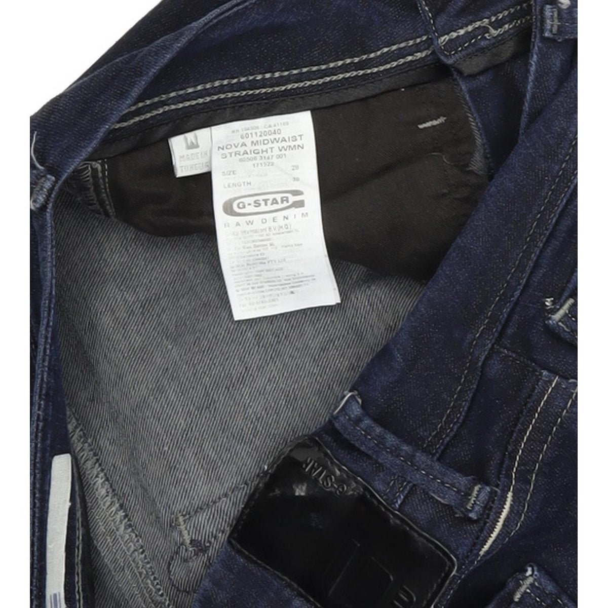 G-Star Nova  Women Blue Straight Regular Stretch Jeans W28 L30