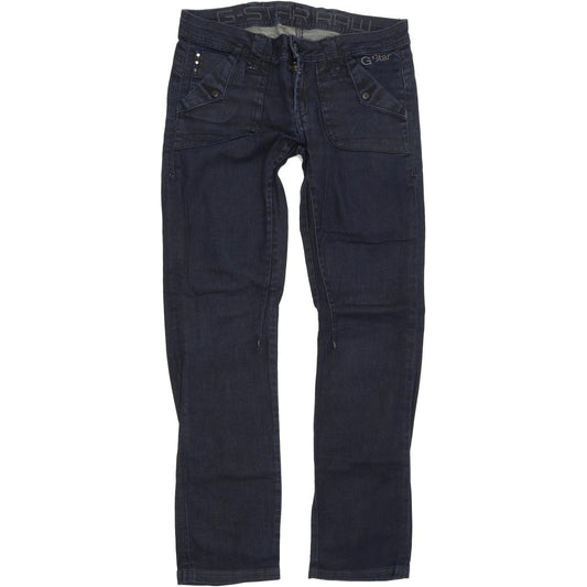 G-Star Women Blue Straight Regular Stretch Jeans W28 L29