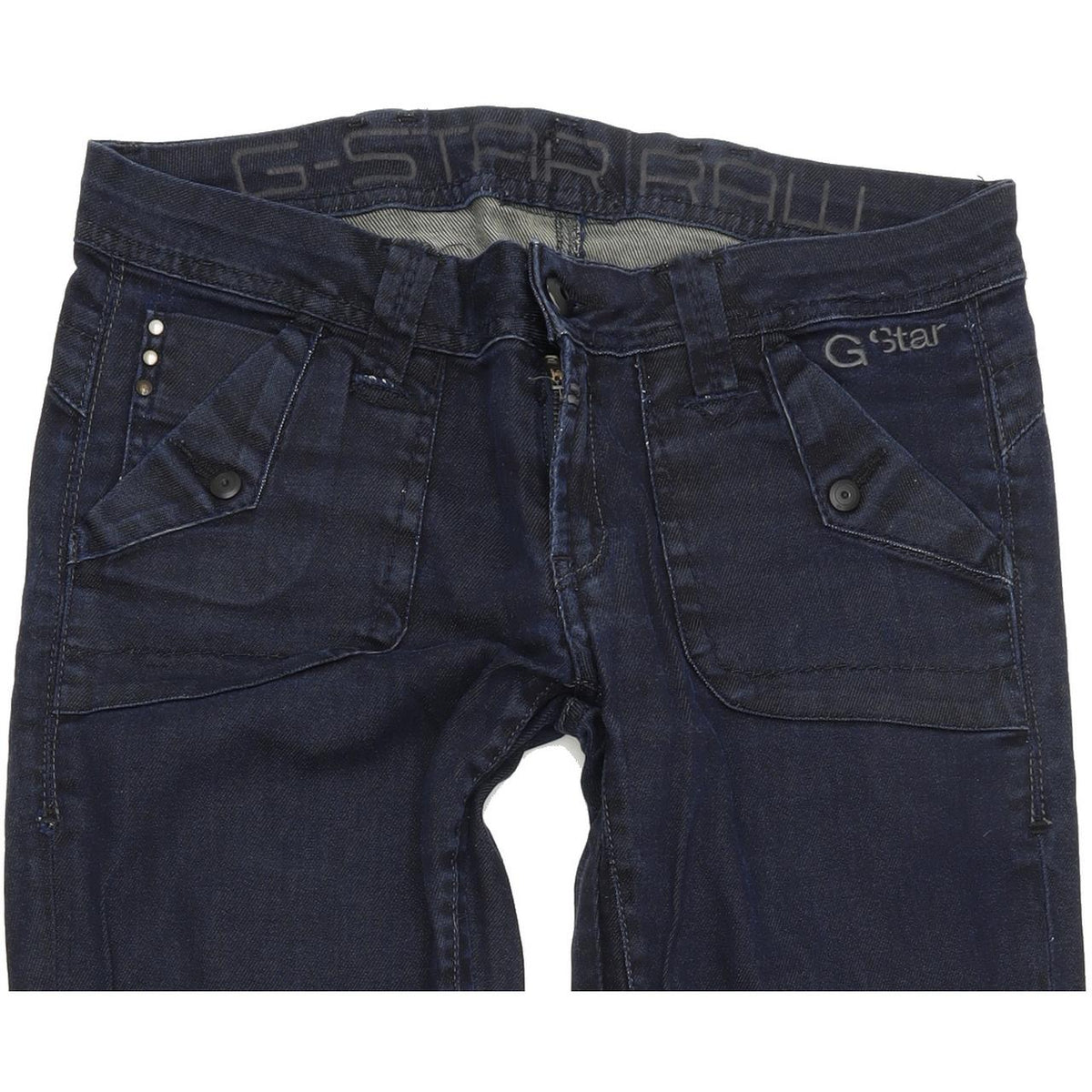 G-Star Women Blue Straight Regular Stretch Jeans W28 L29