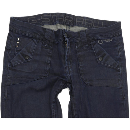 G-Star Women Blue Straight Regular Stretch Jeans W28 L29