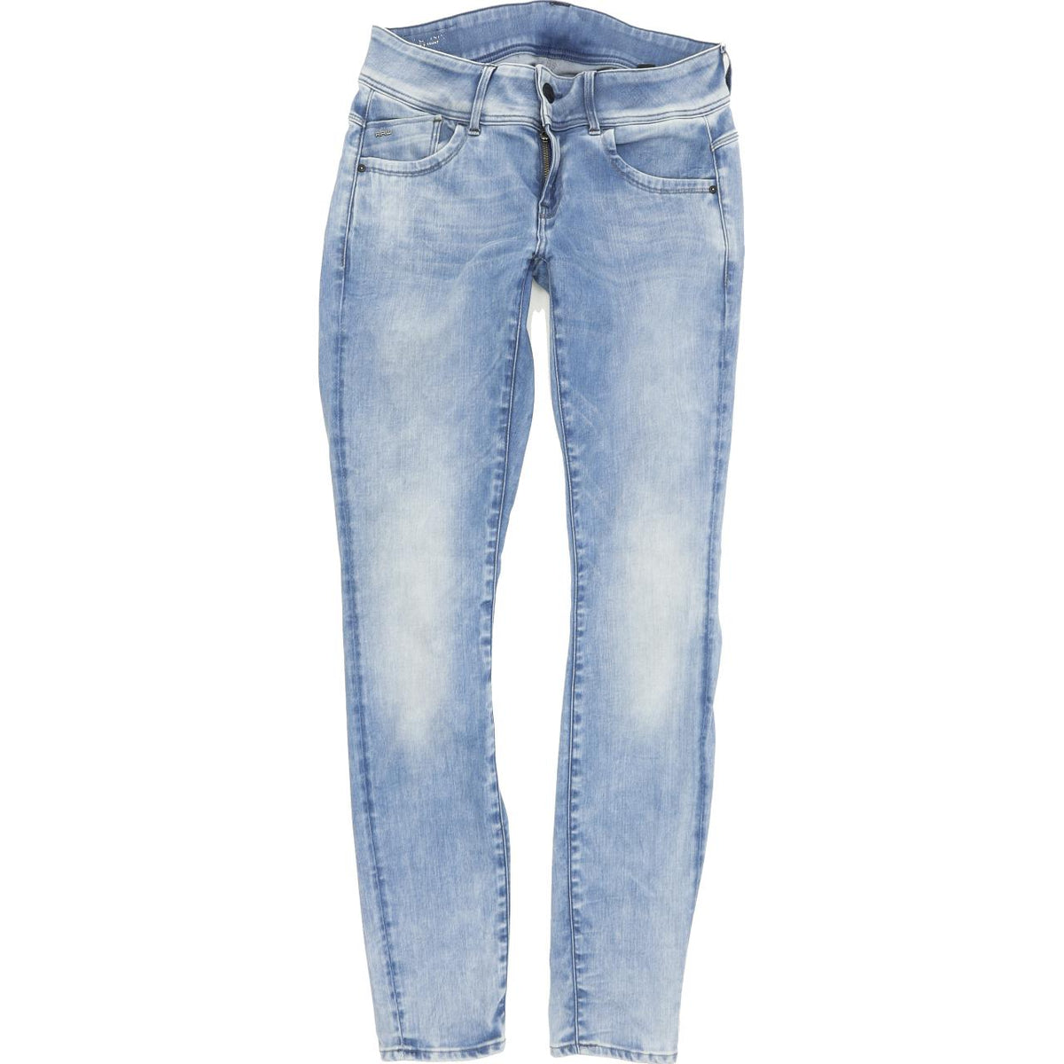 G-Star Lynn Mid Women Blue Skinny Slim Stretch Jeans W28 L32