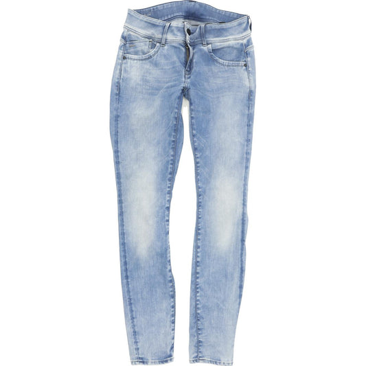 G-Star Lynn Mid Women Blue Skinny Slim Stretch Jeans W28 L32
