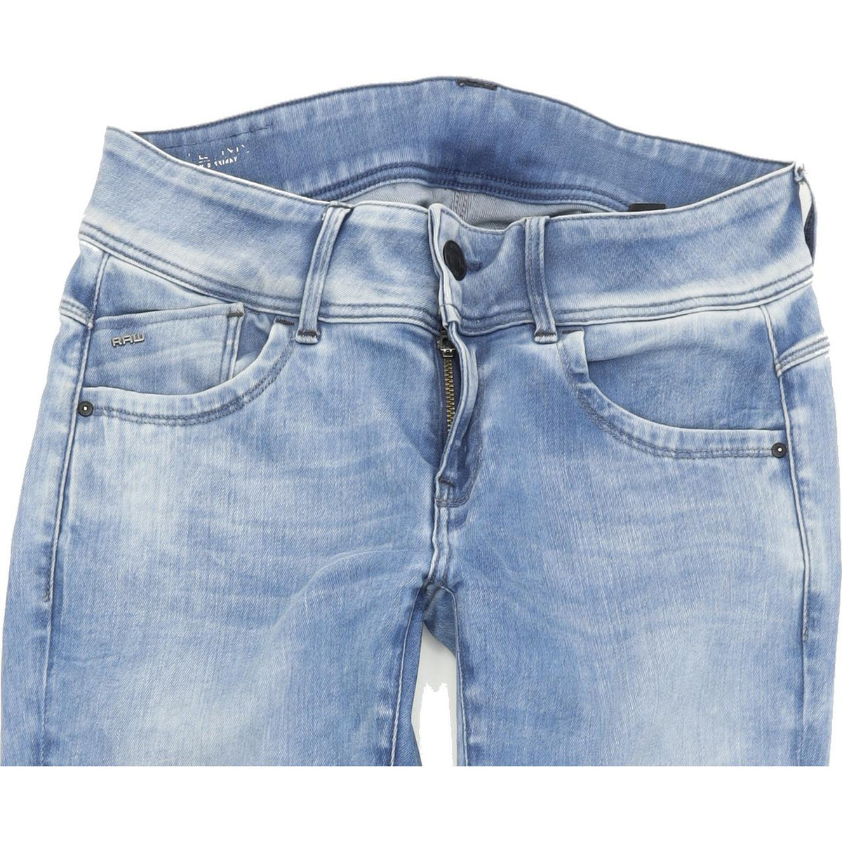 G-Star Lynn Mid Women Blue Skinny Slim Stretch Jeans W28 L32