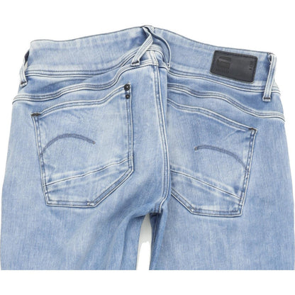 G-Star Lynn Mid Women Blue Skinny Slim Stretch Jeans W28 L32