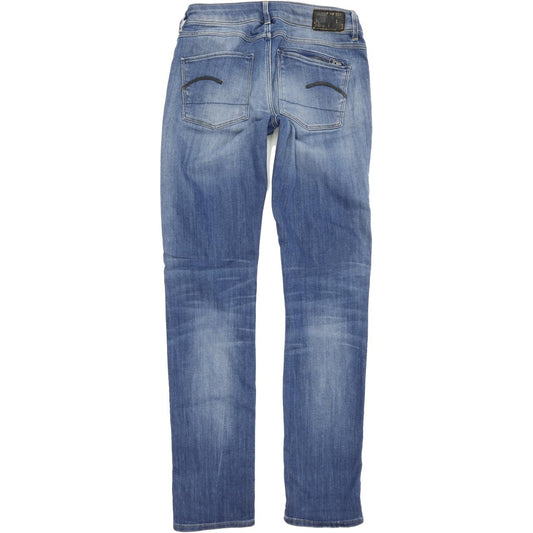 G-Star Women Blue Straight Slim Stretch Jeans W28 L32