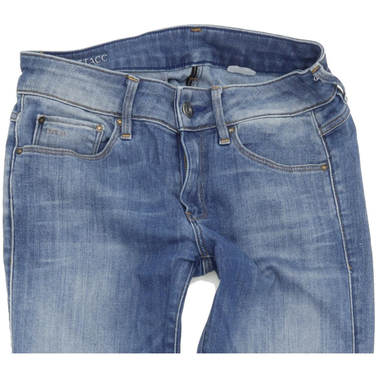 G-Star Women Blue Straight Slim Stretch Jeans W28 L32