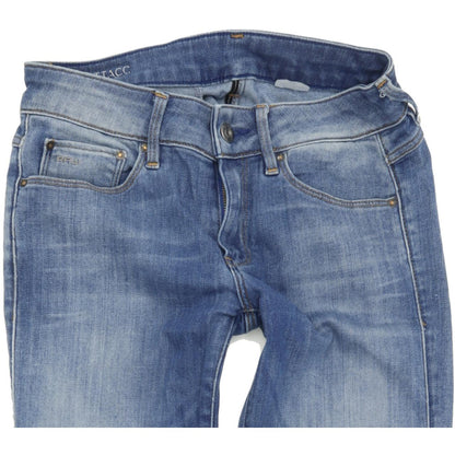 G-Star Women Blue Straight Slim Stretch Jeans W28 L32