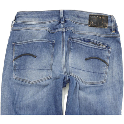G-Star Women Blue Straight Slim Stretch Jeans W28 L32