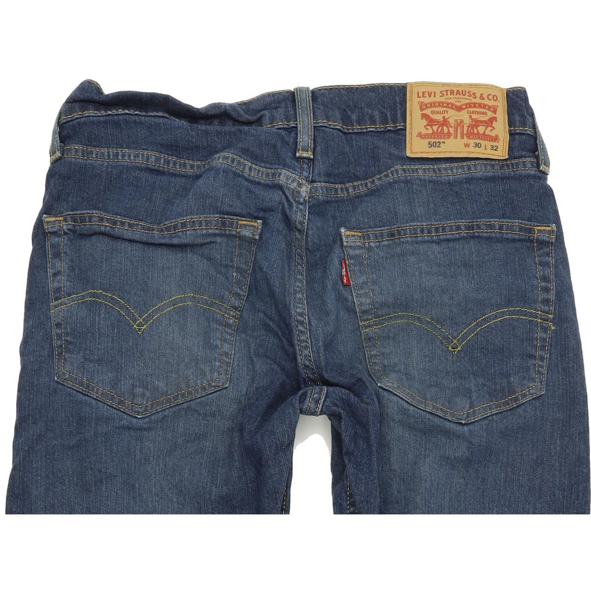 Levi's 502 Men Blue Straight Slim Stretch Jeans W30 L32
