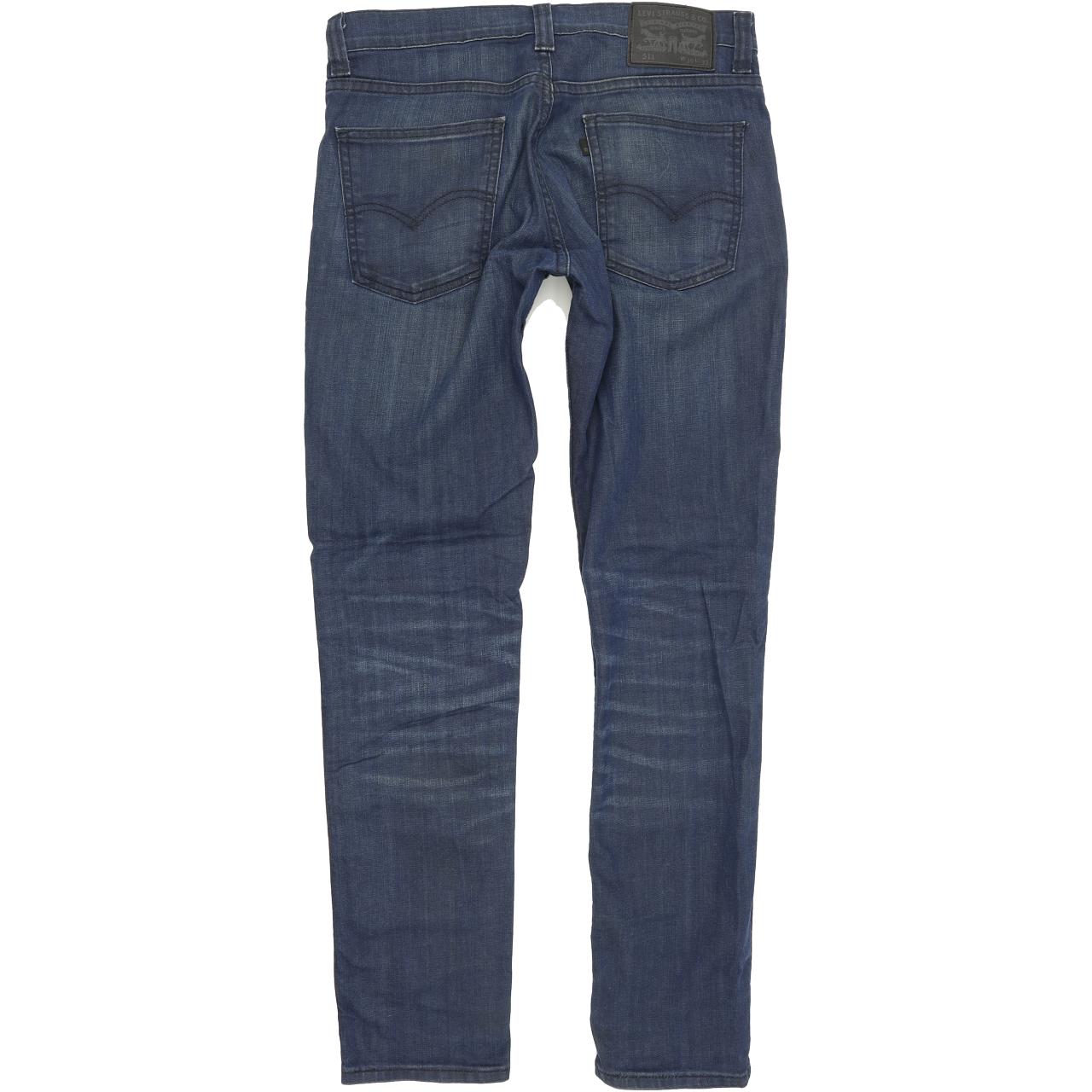 Levi's 511 Men Blue Straight Slim Stretch Jeans W30 L32