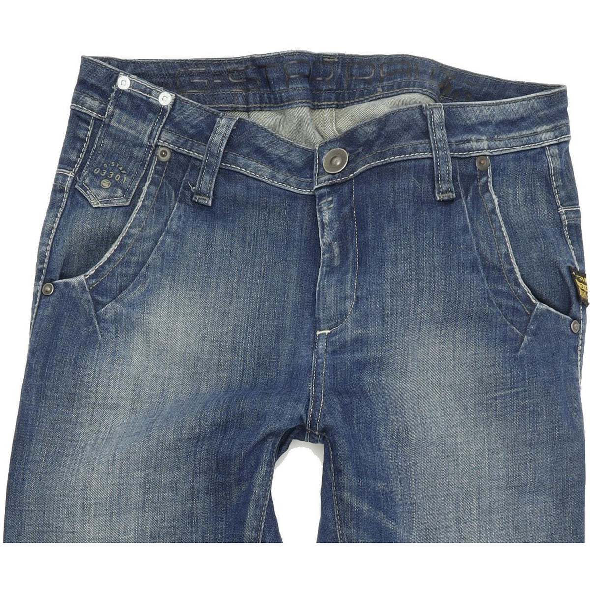 G-Star Lyric Women Blue Straight Loose Stretch Jeans W25 L32