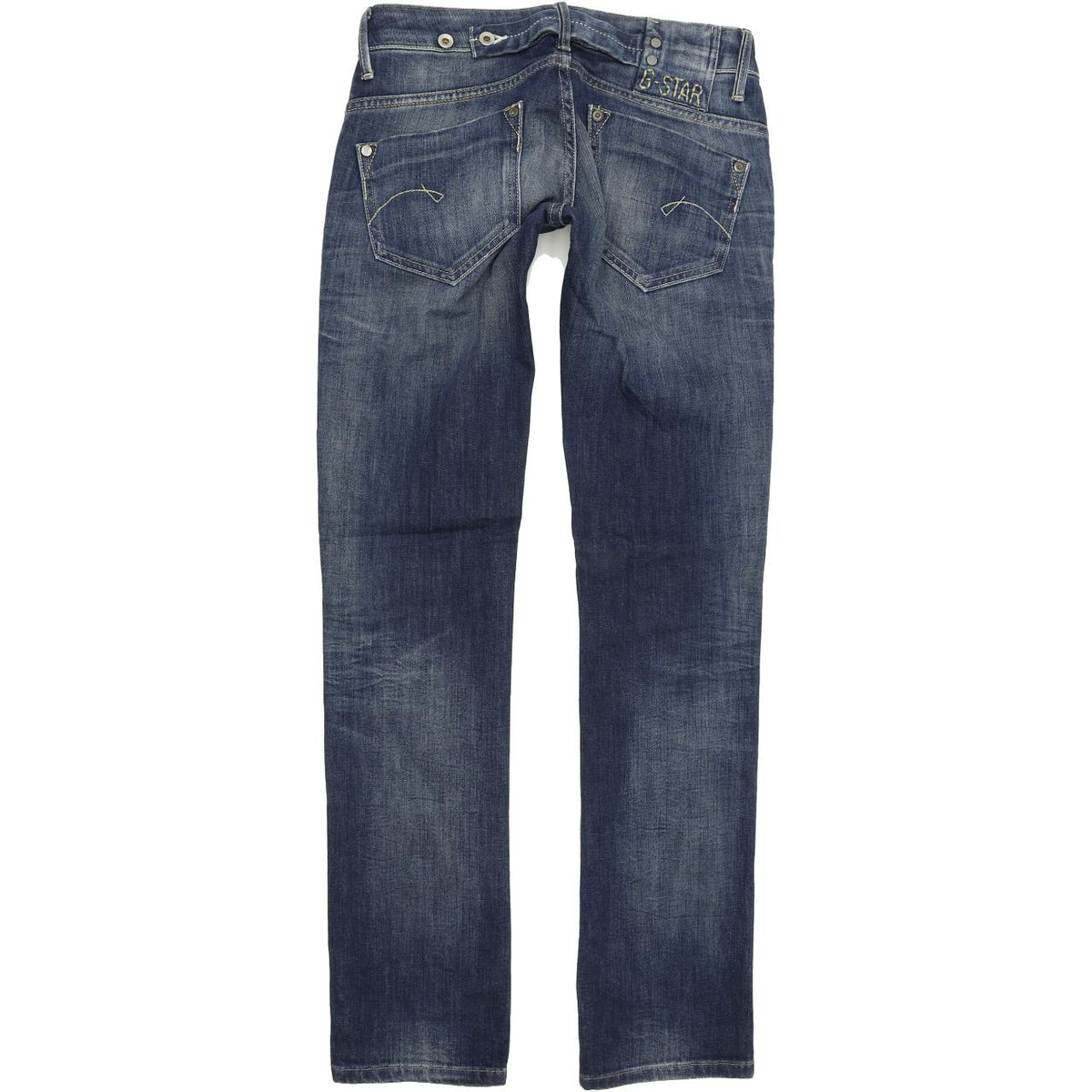 G-Star Women Blue Straight Regular Stretch Jeans W26 L32