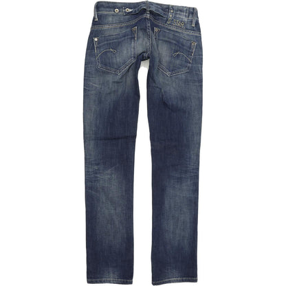G-Star Women Blue Straight Regular Stretch Jeans W26 L32