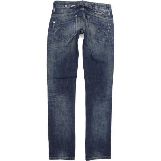 G-Star Women Blue Straight Regular Stretch Jeans W26 L32