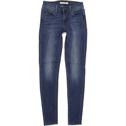 Levi's 710 Super Women Blue Skinny Slim Stretch Jeans W25 L30