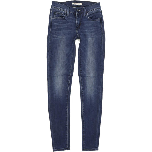 Levi's 710 Super Women Blue Skinny Slim Stretch Jeans W25 L30