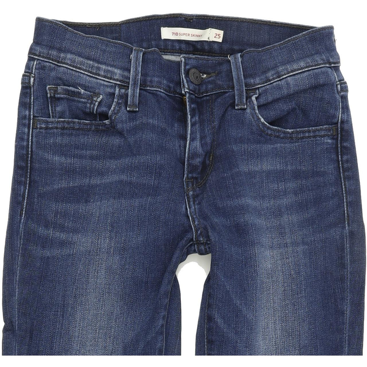 Levi's 710 Super Women Blue Skinny Slim Stretch Jeans W25 L30