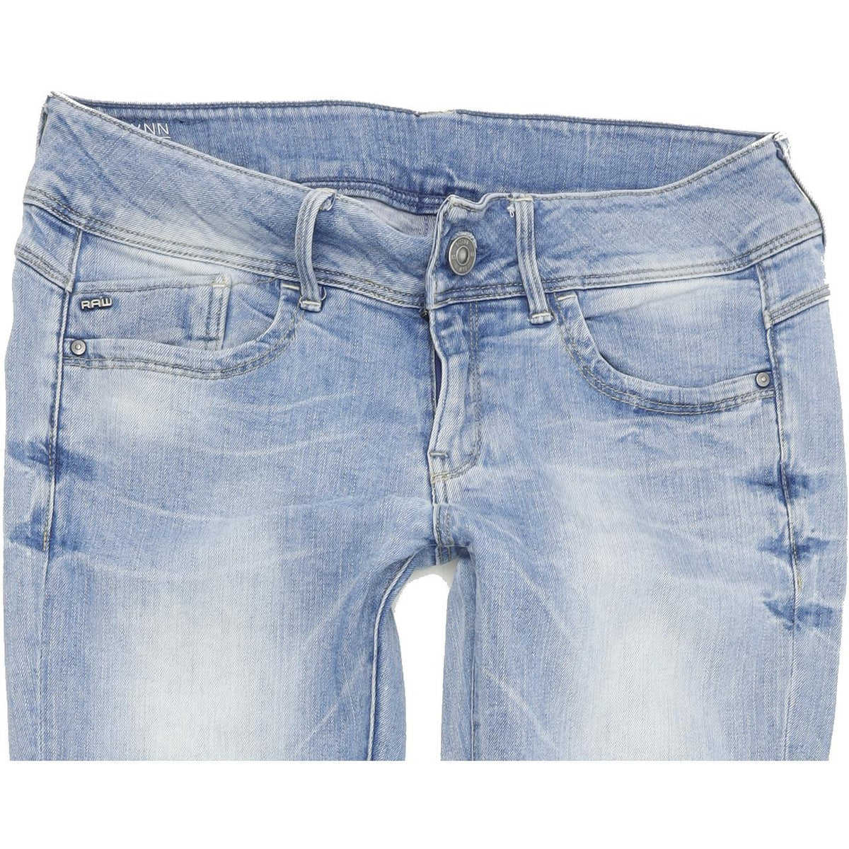 G-Star Lynn Mid Women Blue Skinny Slim Stretch Jeans W29 L32