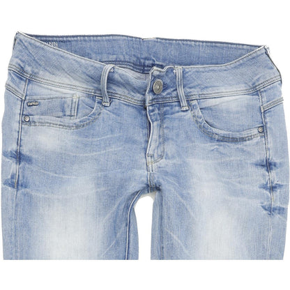 G-Star Lynn Mid Women Blue Skinny Slim Stretch Jeans W29 L32